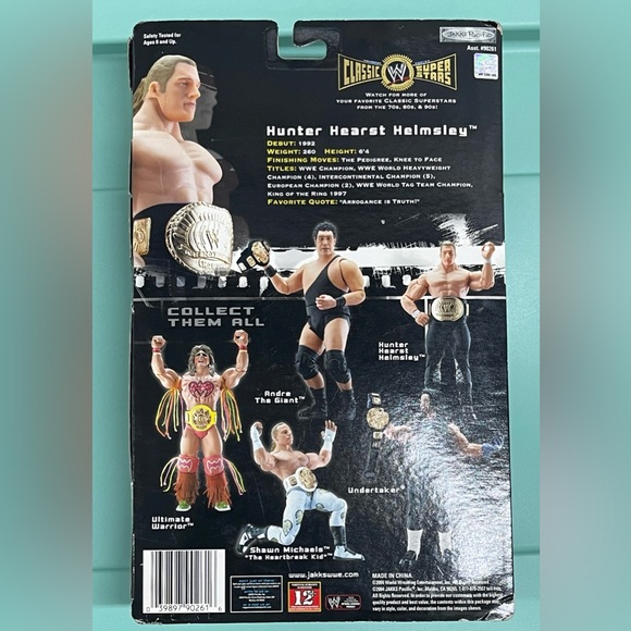 WWE Jakks Classic Superstars Collector Series 1 Hunter Hearst Helmsley Triple H - Picture 10 of 10